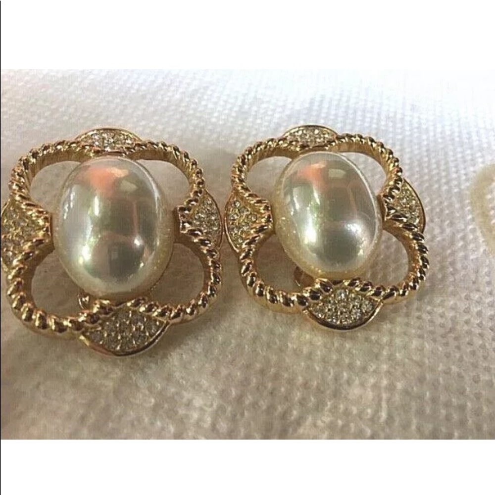 - CHRISTIAN DIOR Vintage RUNWAY Huge Earrings - Picture 2 of 6